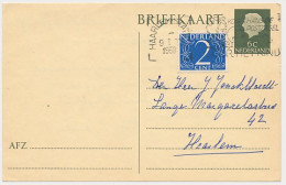 Briefkaart G. 313 / Bijfrankering Locaal Te Haarlem 1958 - Material Postal