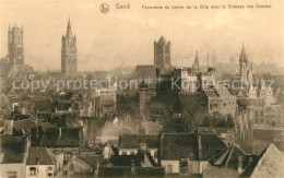 73337638 Gand Belgien Panorama Du Centre De La Ville Avec Chateau Des Comtes Ser - Autres & Non Classés