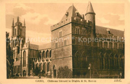 73337637 Gand Belgien Chateau Gérard Le Diable Et Cathedrale Saint Bavon Gand Be - Sonstige & Ohne Zuordnung