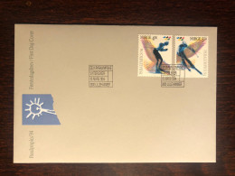 NORWAY FDC COVER 1994 YEAR  PARALYMPICS DISABLED SPORTS HEALTH MEDICINE STAMPS - FDC