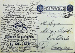 POSTA MILITARE ITALIA IN SLOVENIA  - WWII WW2 - S7411 - Militaire Post (PM)