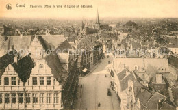 73337625 Gand Belgien Panorama De La Ville Hotel De Ville Eglise Saint Jacques G - Andere & Zonder Classificatie