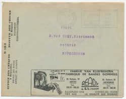 Postal Cheque Cover Belgium 1937 Adhesive Tape Device -Typewriter - Taxi - Humidifier - Non Classificati