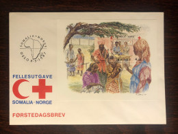 NORWAY FDC COVER 1987 YEAR  RED CROSS HEALTH MEDICINE STAMPS - FDC