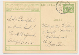 Briefkaart G. 261 Oisterwijk - Zwolle 1940 - Ganzsachen