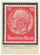 Postal Stationery Germany 1933 Stamp Show Dresden  - Otros & Sin Clasificación