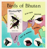BHUTAN 1982 Mi BL 86 BIRDS MINT MINIATURE SHEET ** - Other & Unclassified
