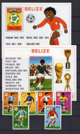 Belize 1981 Football Soccer World Cup Set Of 6 + 2 S/s MNH - 1982 – Spain