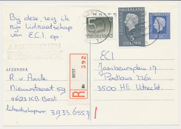 Briefkaart G. 358 A Bijfrankering / Aangetekend Best 1981 - Postal Stationery