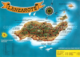 73337435 Lanzarote Kanarische Inseln Inselkarte Lanzarote - Andere & Zonder Classificatie