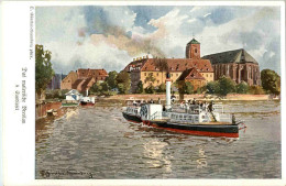 Breslau - Sandinsel - Künstlerkarte Günther-Naumburg - Schlesien