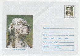Postal Stationery Rumania 1996 Dog - Setter - Andere & Zonder Classificatie
