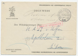 Locaal Te Amsterdam 1938 - Adres Onbekend - Terug Afzender - Ohne Zuordnung