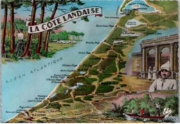 LA  COTE LANDAISE. -  Carte Touristique. Non Circulé - Sonstige & Ohne Zuordnung