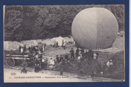 CPA Aviation > Montgolfières Militaria Circulée - Mongolfiere