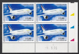 CD PA 63 FRANCE 1999 TIMBRE POSTE AERIENNE 63 AIRBUS A 300 B4  COIN DATE 63 : 9 / 3 / 99 - Aéreo