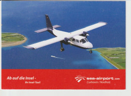 Promotioncard Pc Sea-airport Cuxhaven/Nordholz Britten-Norman Islander Aircraft - 1919-1938