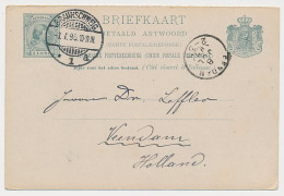 Briefkaart G. 30 A-krt Braunschweig Duitsland - Veendam 1896 - Ganzsachen