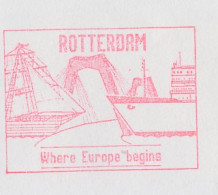 Meter Top Cut Netherlands 1991 ( FR 50376 ) Tall Ship - Bridge - Port Of Rotterdam - Barche