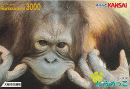 Japan Prepaid Rainbow Card 3000 - Animal Orang Utan - Japon