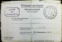 POW WW2 – WWII Italian Prisoner Of War In Germany - Censorship Censure Geprüft  – S7697 - Military Mail (PM)