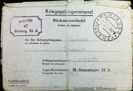 POW WW2 – WWII Italian Prisoner Of War In Germany - Censorship Censure Geprüft  – S7697 - Poste Militaire (PM)