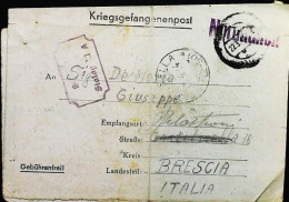 POW WW2 – WWII Italian Prisoner Of War In Germany - Censorship Censure Geprüft  – S7707 - Correo Militar (PM)