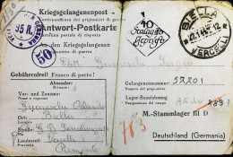 POW WW2 – WWII Italian Prisoner Of War In Germany - Censorship Censure Geprüft  – S7711 - Correo Militar (PM)