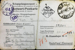 POW WW2 – WWII Italian Prisoner Of War In Germany - Censorship Censure Geprüft  – S7711 - Militaire Post (PM)