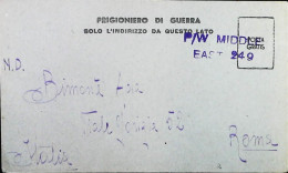 POW WW2 – WWII Italian Prisoner Of War In MIDDLE EAST AFRICA - Censorship Censure Geprüft  – S7733 - Military Mail (PM)