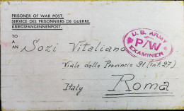 POW WW2 – WWII Italian Prisoner Of War In ALGERIA - Censorship Censure Geprüft  – S7761 - Poste Militaire (PM)