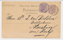 Duitse Antwoordkaart - Trein Kleinrond Utrecht - Kampen B 1876 - Brieven En Documenten