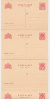 Briefkaart G. 84 B I - Complete Strip Van 10 - Material Postal