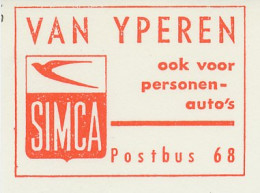  Meter Proof / Test Strip Netherlands 1963 Car - Simca - Autos