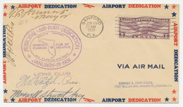 Cover / Postmark USA 1931 Municipal Air Port Dedication - Lions Club - Rotary, Lions Club