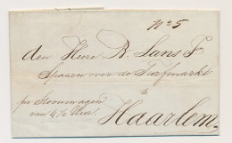 Treinbrief Amsterdam - Haarlem 1842 - Per Stoomwagen - Cartas & Documentos