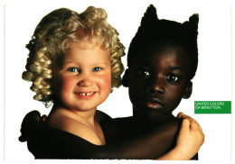 Angel And Devil 1991-92 Unused United Colors Of Benetton Advertising Postcard. Publisher Benetton Group Milan Italy - Publicité