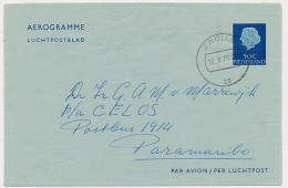 Luchtpostblad G. 23 Zwolle - Paramaribo Suriname 1973 - Interi Postali