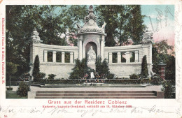 Allemagne Gruss Aus Der Residenz Coblenz CPA + Timbre Reich Cachet 1904 Kaiserin Augusta Denkmal - Koblenz