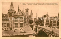 73337243 Gand Belgien La Poste Eglise Saint Nicolas Beffroi Cathedrale Saint Bav - Andere & Zonder Classificatie