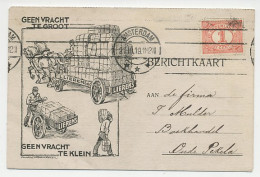Berichtkaart En Antwoordkaart Amsterdam 1919 - Vrachtvervoer  - Ohne Zuordnung