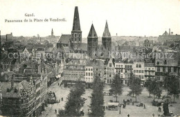 73337215 Gand Belgien Panorama De La Place De Vendredi Eglise Gand Belgien - Altri & Non Classificati