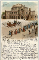 Gruss Aus Dresden - Der König Kommt - Litho - Dresden