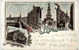 Gruss Aus Hamburg - Litho 1894 - Andere & Zonder Classificatie