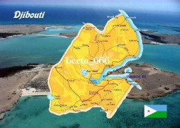 Djibouti Country Map New Postcard * Carte Geographique * Landkarte - Dschibuti