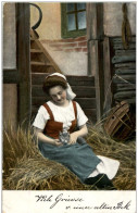 Frau Mit Katze - Women