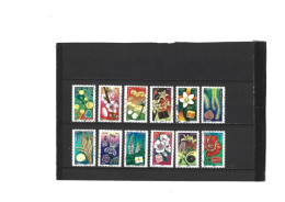 FRANCE    2022  Autoadhésif  Y.T. N° 2133  à  2144  Complet  Fleurs  Oblitéré - Used Stamps