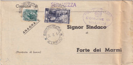 ITALIA. BUSTA. 25 2 54. FORTE DEI MARMI. POSTE ITALIANE COMUNE DI SERAVEZZA PER FORTE DEI MARMI PROVINCIA DI LUCCA - 1946-60: Storia Postale
