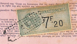 Connaissement D'Oslo Pour Bordeaux 1928 Timbre Valeur 7F20 - Brieven En Documenten