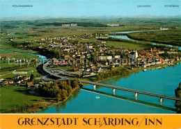 73336804 Schaerding Inn Fliegeraufnahme Mit Alpenpanorama Schaerding Inn - Altri & Non Classificati